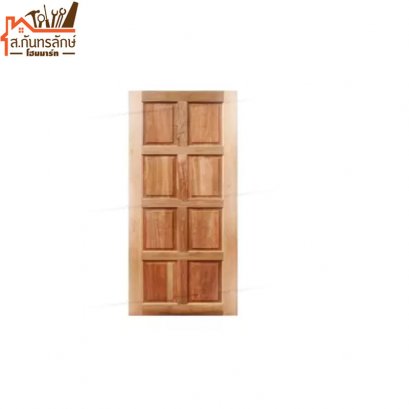 ประตูลูกฟัก8ลูกหัวตรง 70x180 S930(สหยาแดง)