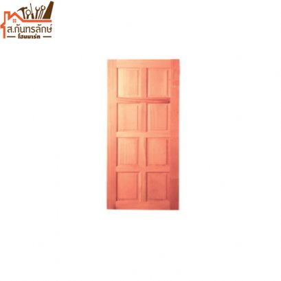 ประตูลูกฟัก8ลูกหัวตรง 80x180 S930(สหยาแดง) เดี่ยว