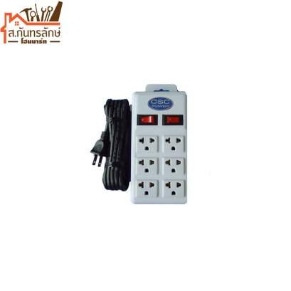 ปลั๊กพ่วงธรรมดา 2สวิตซ์ TOMA 5เมตร