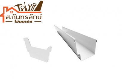 รางน้ำปิดซ้าย 6&quot;ขาว #28