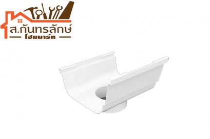 รางน้ำลงขวา 6&quot;ขาว #28