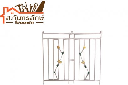 เหล็กดัดกันขโมย 110x130(2ช่อง) WH สีขาว