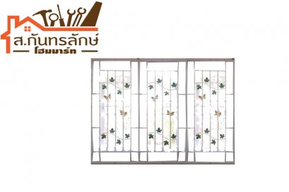 เหล็กดัดกันขโมย 110x190(3ช่อง) WH สีขาว