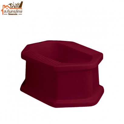 ส้วมนั่งยองฐานสูง แดง ดีดีกัน