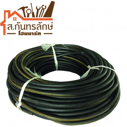 สายลมเดี่ยว 1/4" สีดำ ดำคาดเหลือง