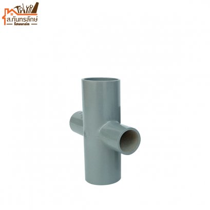 สี่ทางลด 1&quot;x1/2&quot; พีวีซี สีเทา ตราช้าง