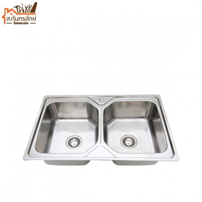 อ่างซิงค์ล้างจาน CK8050 Vegarr 2 หลุม ไม่มีที่พัก