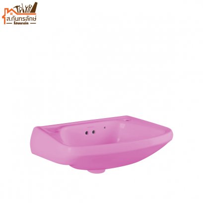 อ่างล้างหน้า NASCO เหลี่ยม NL085-PB-2 สีชมพู