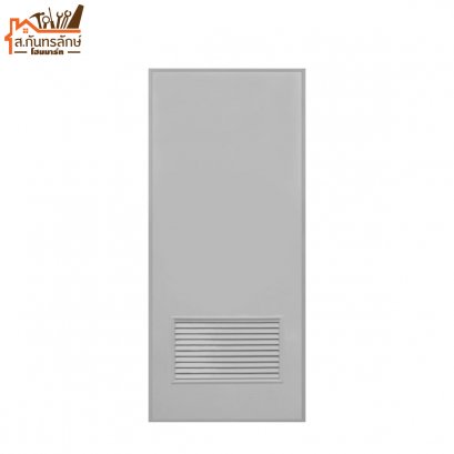 ประตูพีวีซี 80x180 เกล็ดหนา A2 สีเทา ช้างดอกบัว