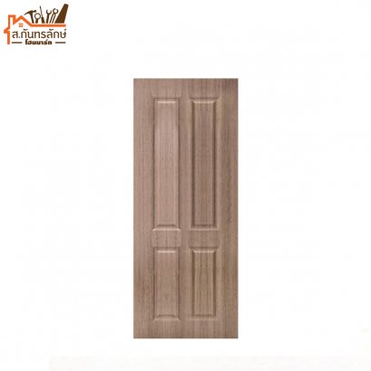 ประตูไวนิลภายนอก 80x200 โพลิวู๊ด LPNR005 ลายไม้แทนเมเปิ้ล
