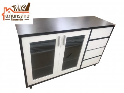 ตู้อเนกประสงค์ CB-123 สีโอ๊คดำ-ขาว MKT