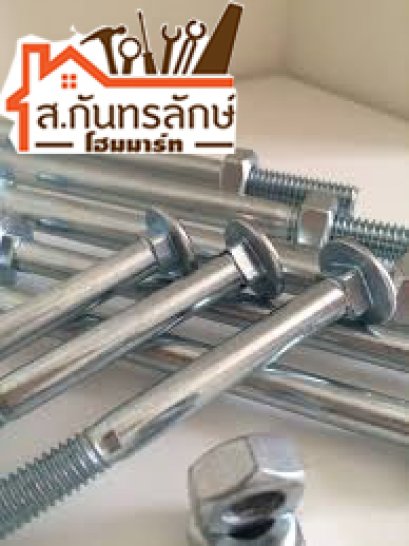 น๊อตหัวเห็ดชุปขาว 4หุน 4&quot;