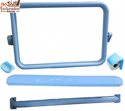 กระจก5ชิ้นทรงเหลี่ยม VG555L-L วีก้า สีฟ้า