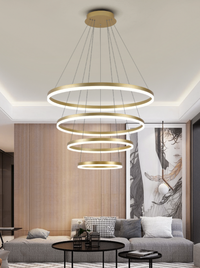 โคมไฟแขวนเพดาน รุ่น CAYLA สีทอง EVE-00401 สามารถปรับสายตามรูปแบบที่ต้องการได้