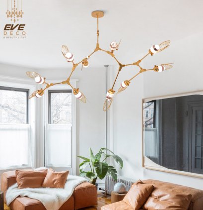 โคมไฟแขวนเพดาน รุ่น EVE-00094 สำหรับใส่หลอด G4 จำนวน 10 หลอด