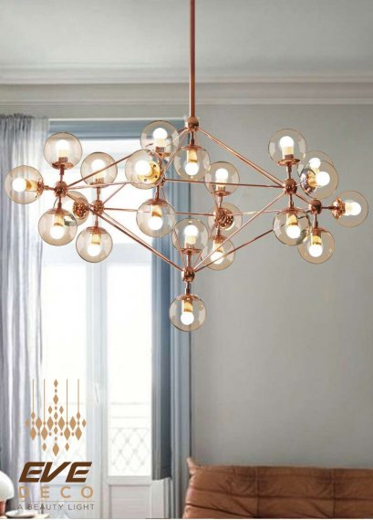 โคมไฟแขวนเพดาน รุ่น ATOM EVE-00414 สำหรับใส่หลอด E27 จำนวน 21 ดวง