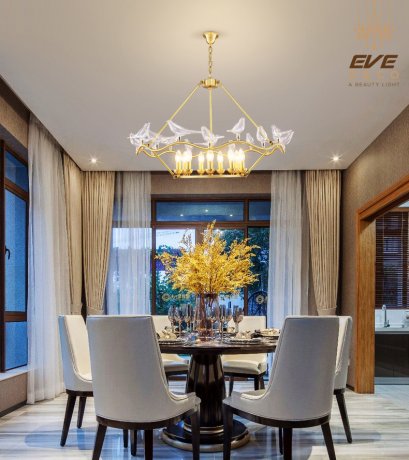 โคมไฟแขวนเพดาน รุ่น EVE-00098 สำหรับใส่หลอด E14 จำนวน 9 ดวง