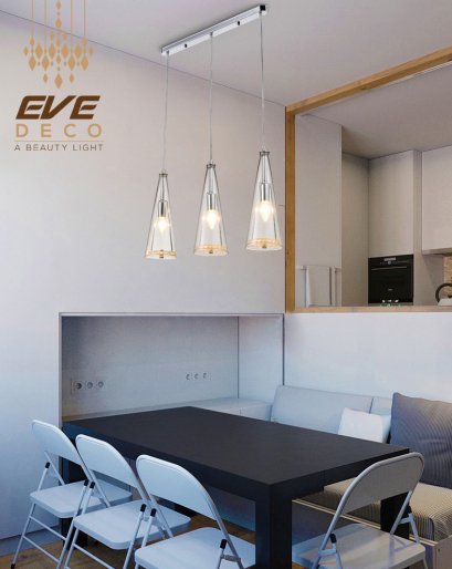 โคมไฟแขวนเพดาน รุ่น EVE-00091 แบบฐานยาว ขนาด 50x112 ( ได้ทั้งหมด 3 โคม )