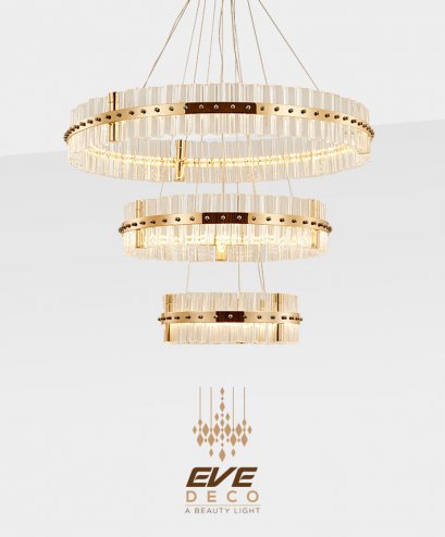 โคมไฟแขวนเพดาน รุ่น ADELIO  LED 156W  EVE-00084  ขนาด 3 ชั้น
