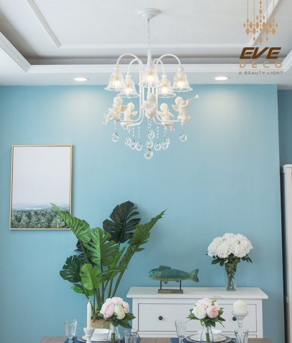โคมไฟแขวนเพดาน รุ่น EVE-00103 สำหรับใส่หลอด E14 จำนวน 5 ดวง