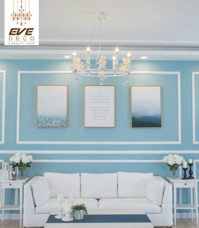 โคมไฟแขวนเพดาน รุ่น EVE-00105 สำหรับใส่หลอด E14 จำนวน 6 ดวง