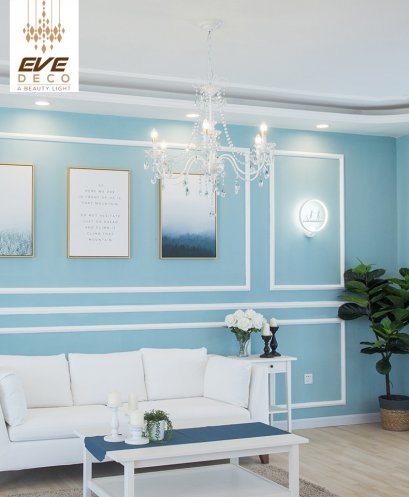 โคมไฟแขวนเพดาน รุ่น EVE-00107 สำหรับใส่หลอด E14 จำนวน 6 หลอด