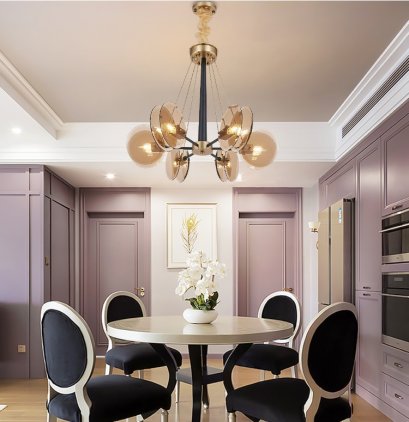 โคมไฟแขวนเพดาน EVE-00429 สำหรับใส่หลอด E14 จำนวน 6 ดวง