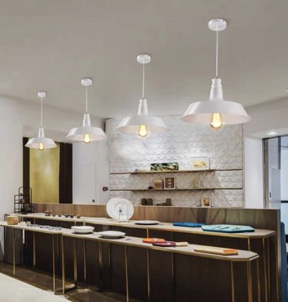 โคมไฟแขวนเพดาน รุ่น EVE-00718 ขนาด 46x28 ซม. สำหรับใส่หลอด E27 จำนวน 1 ดวง