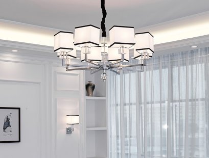 โคมไฟแขวนเพดาน EVE-00413 สำหรับใส่หลอด E14 จำนวน 8 หลอด