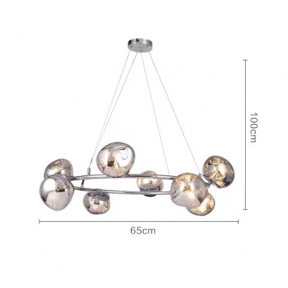 โคมไฟแขวนเพดาน รุ่น STOMIE EVE-00730 สำหรับใส่หลอด E27 จำนวน 8 ดวง