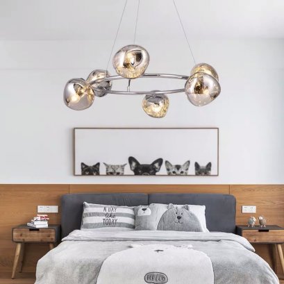 โคมไฟแขวนเพดาน รุ่น STOMIE EVE-00730 สำหรับใส่หลอด E27 จำนวน 6 ดวง