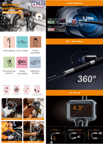 VIDEO BORESCOPE  WITH PROBE