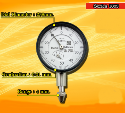 Small Dial Indicators Range 0 - 4mm. Graduation 0.01mm