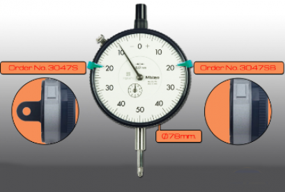 Large Dial Indicators Range 0 - 10mm. Graduation 0.01mm. [series 3047]