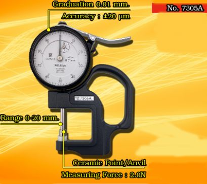 เกจวัดความหนาแบบเข็ม ขนาด 0-20มิล