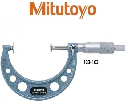 ไมโครมิเตอร์ปากวัดแบนแบบจาน [Series 123]