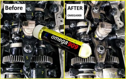 Omega909 หัวเชื้อน้ำมันเครื่องระดับโลก นำเข้าAustralia แก้ปัญหาเครื่องอืด เร่งไม่ขึ้น เพิ่มกำลังอัด เพิ่มแรงม้า