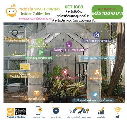 SET iCE3    แพคเกจชุดประหยัดที่ (Economy)รวมอุปกรณ์โรงเรือนปลูกกลางแจ้ง