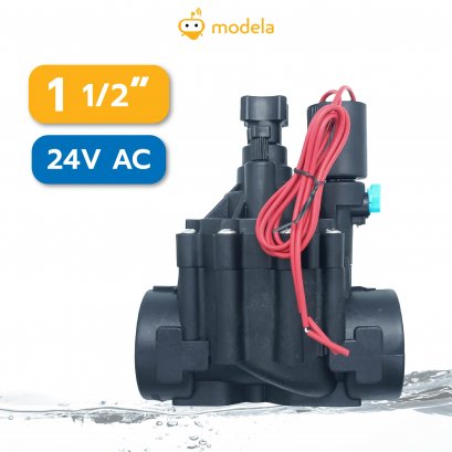 โซลินอยวาล์วพลาสติก 24V AC  1 1/2 &quot; 0.35 Amp  ไม่รวม Adaptor