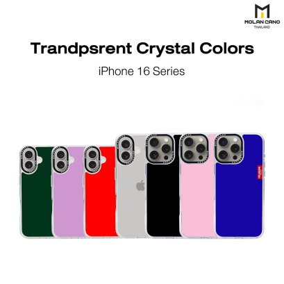 Molan Cano Tranparent Crystal Color กันรอยขีดข่วน กันกระแทก for iPhone 16/16+/16pro/16Pro max