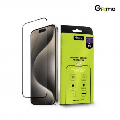 Gizmo Film ฟิล์มกระจกใสนิรภัย 3 ชั้น สำหรับ 15,15 plus,15 pro,15 pro max ป้องกันระดับ 9H รับประกัน 1 ปี