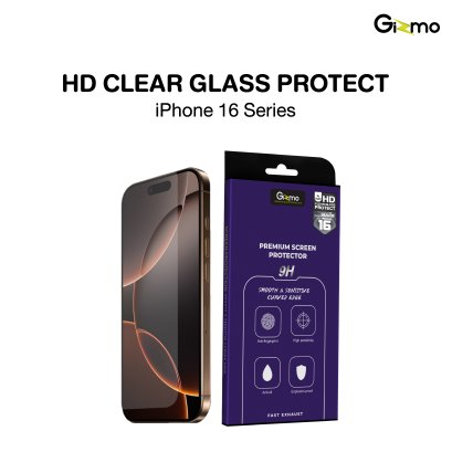 Gizmo Film HD Clear Glass Protect ฟิล์มกระจกใส iPhone 16/16+/16Pro/16Pro max