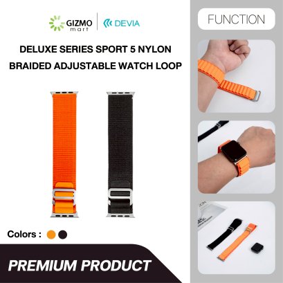DEVIA สาย Apple Watch Deluxe Series Sport5 Nylon Braided Adjustable Watch Loop