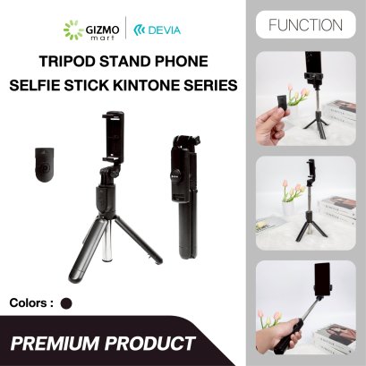 Devia ไม้เซลฟี่ Kintone Series Tripod Stand Phone Selfie-Stick Black
