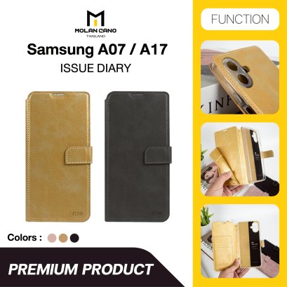 Molan Cano Issue Diary Case เคสฝาพับมีช่องใส่บัตร Samsung สำหรับซัมซุง A07/A17