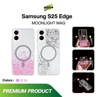 Gizmo Moonlight Series Magsafe เคสใสกลิตเตอร์ กันรอยขีดข่วน กันกระแทก สำหรับซัมซุง s25 Edge