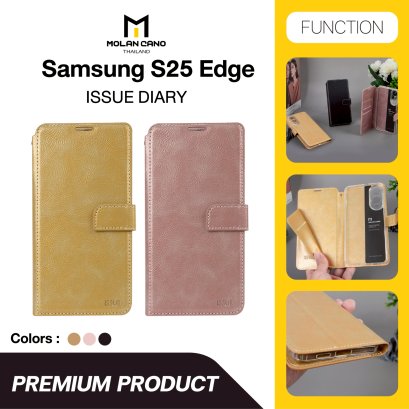Molan Cano Issue Diary Case เคสฝาพับมีช่องใส่บัตร Samsung s25 Edge สำหรับซัมซุง