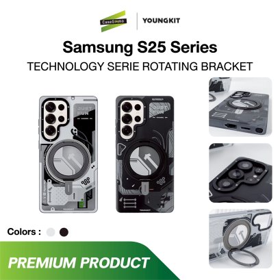Tecnology Series Rotating Bracket Samsung s25 Ultra ซัมซุง เคสกันกระแทก เนื้อแมท
