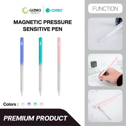 Coteci ปากกาไอแพด แท็บเล็ต แล็ปท็อป magnetic pressure sensitive pen