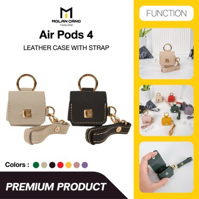 เคสแอร์พอร์ต Molan Cano เคสหนัง AirPods Pro 4 รุ่น Leather Case